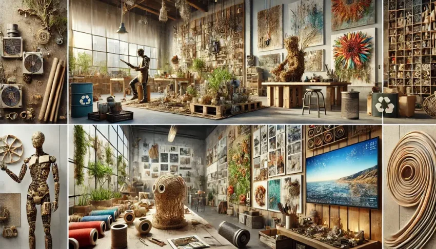 Konstnärliga metoder för att återanvända och skapa hållbar konst