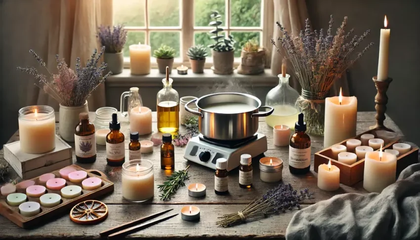 Användning av eteriska oljor i ljusstöpning för aromaterapi