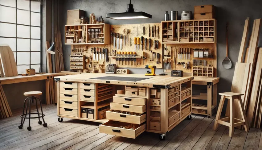 Bygg en multifunktionell arbetsstation i trä