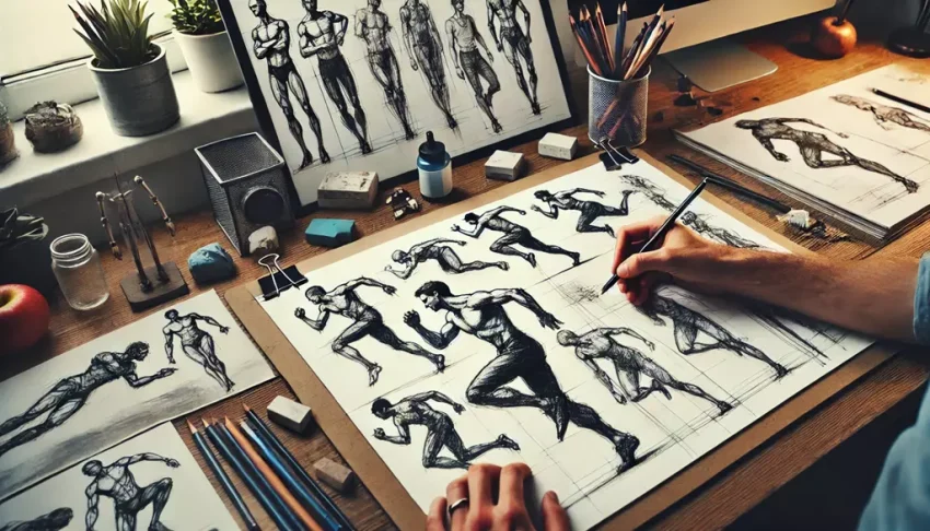 Hur du lär dig att teckna människor i rörelse