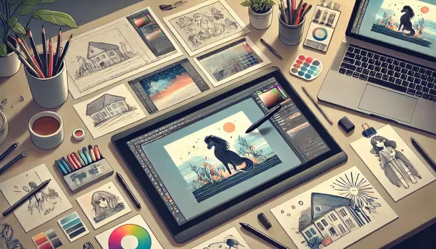 Lär dig illustrera digitalt - steg för steg-guide för att skapa dina första teckningar