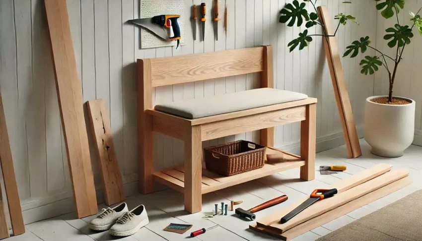 Skapa din egen träbänk till hallen