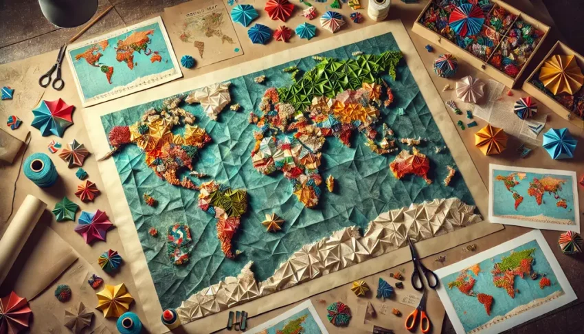 Skapa en origamivärldskarta