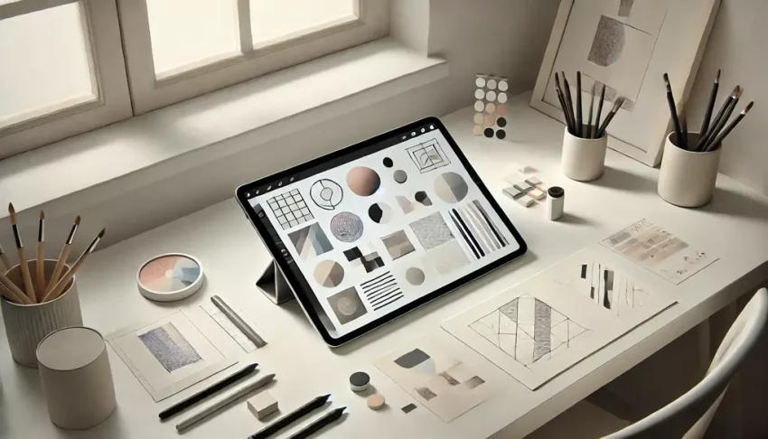 Utforska tekniker för att skapa minimalistisk digital konst